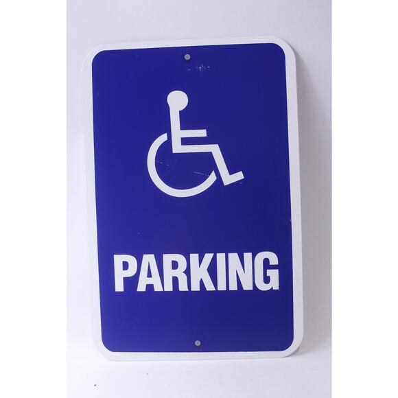Disabled Parking Sign, Blue-White, 12 x 17 inches, Accessible, Handicap SHC-040 - Picture 1 of 3